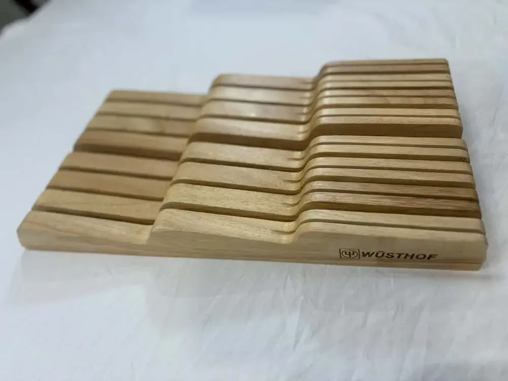 WUSTHOF In Drawer Knife Organizer Holder 14 Knife Slot Storage Wooden Block Tray